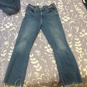 MOTHER Straight Leg Blue Jeans
